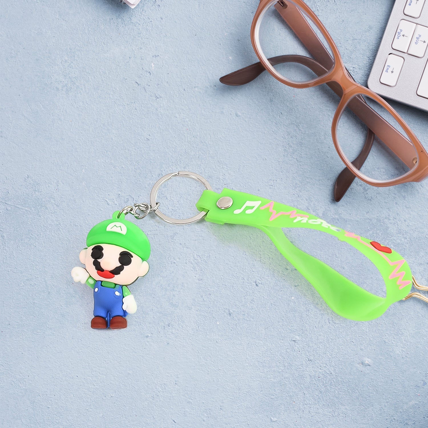 Cute Cartoon Silicone 3D Key Chain with Metal Hook & Strap (Pack of 1) Cute Cartoon Silicone 3D Key Chain with Metal Hook & Strap (Pack of 1)